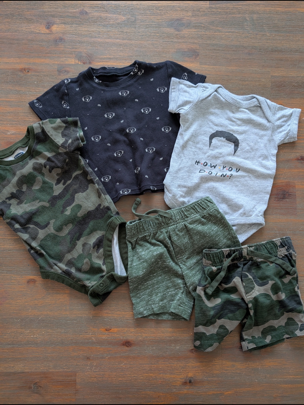 Baby Boys Camouflage & Graphic 5-Piece Outfit Set